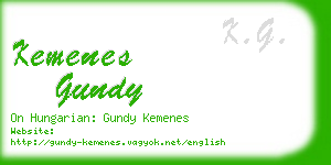 kemenes gundy business card